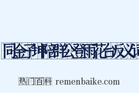 同金子坤陪群公登雨花台反义词是什么意思的图片